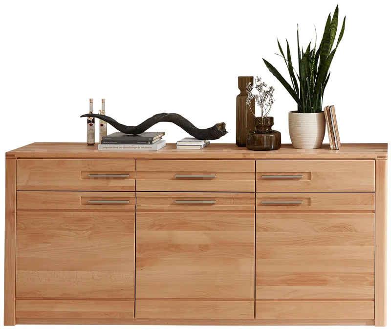 Sideboard NATURE ONE Front Kernbuche Massivholz - 3-türig - 190 cm