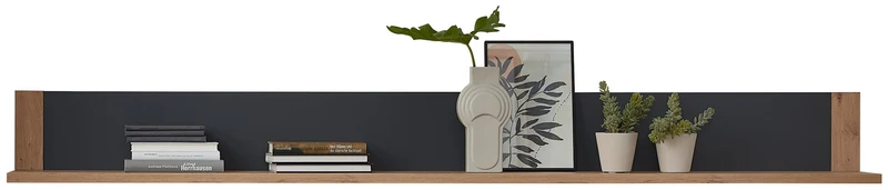 Wandboard PABLO 193 cm - graphit und Eiche Nachbildung
