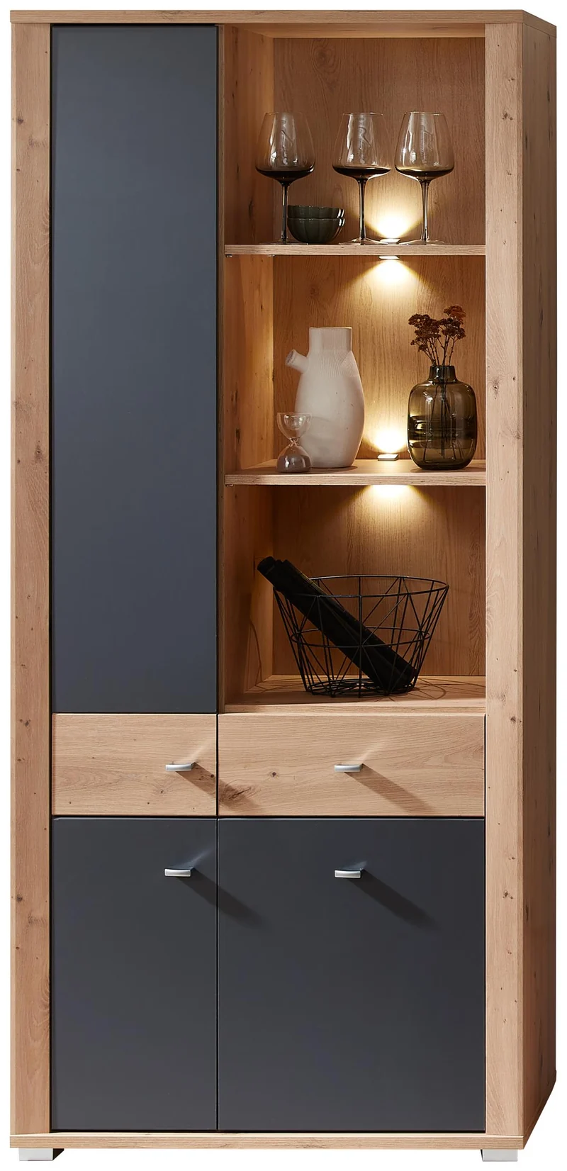 Regal Stauraumelement PABLO Artisan Eiche - Graphit