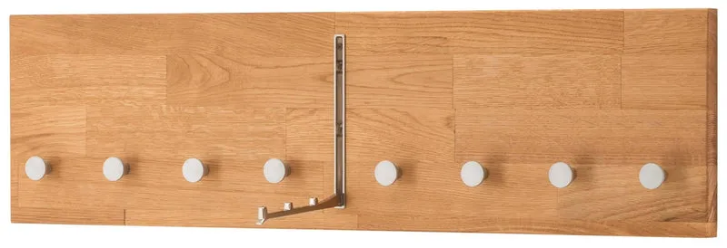 Hakenleiste Wandgarderobe KIRSA 80 cm Wildeiche massiv geölt