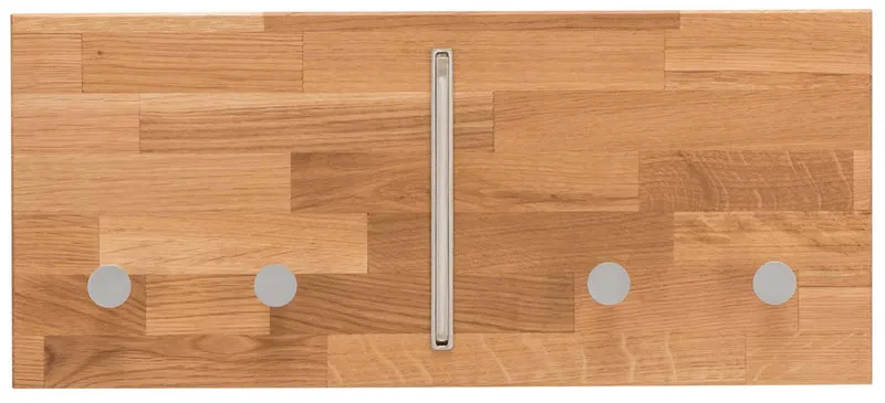 Wandgarderobe Hakenleiste KIRSA 50 cm Wildeiche massiv geölt