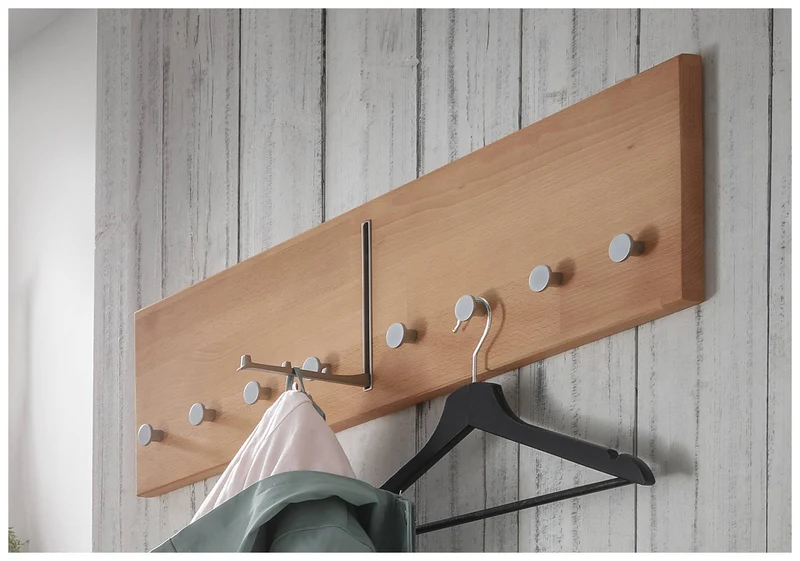 Hakenleiste Wandgarderobe KIRSA 80 cm Kernbuche massiv geölt