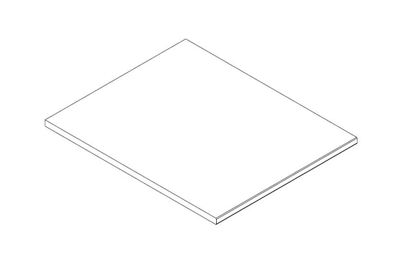 Einlegeboden 48 cm Wildeiche für Schränke mit 3 Türen schmales Element