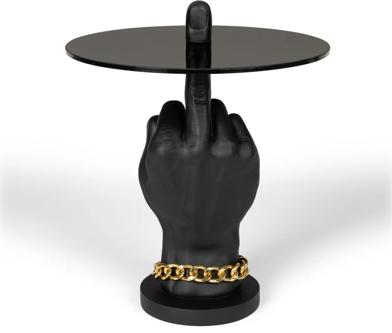 Beistelltisch Mittelfinger FOTHER MUCKER BLACK von BOLD Monkey