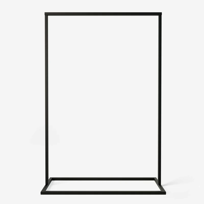 Frame Jackson - Schwarzer Kleiderständer mit quadratischem Fuß im industriellen Design