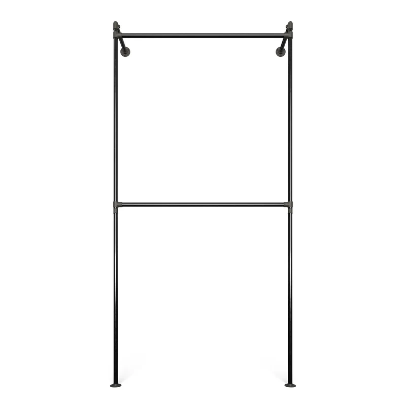 Original Walk-in 1 Reihe Kleiderständer mit doppelter Kleiderstange - (2 Stangen)