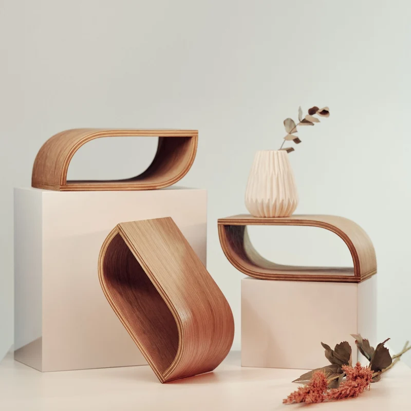 Floating Wall Shelves Set of 3 LOOP