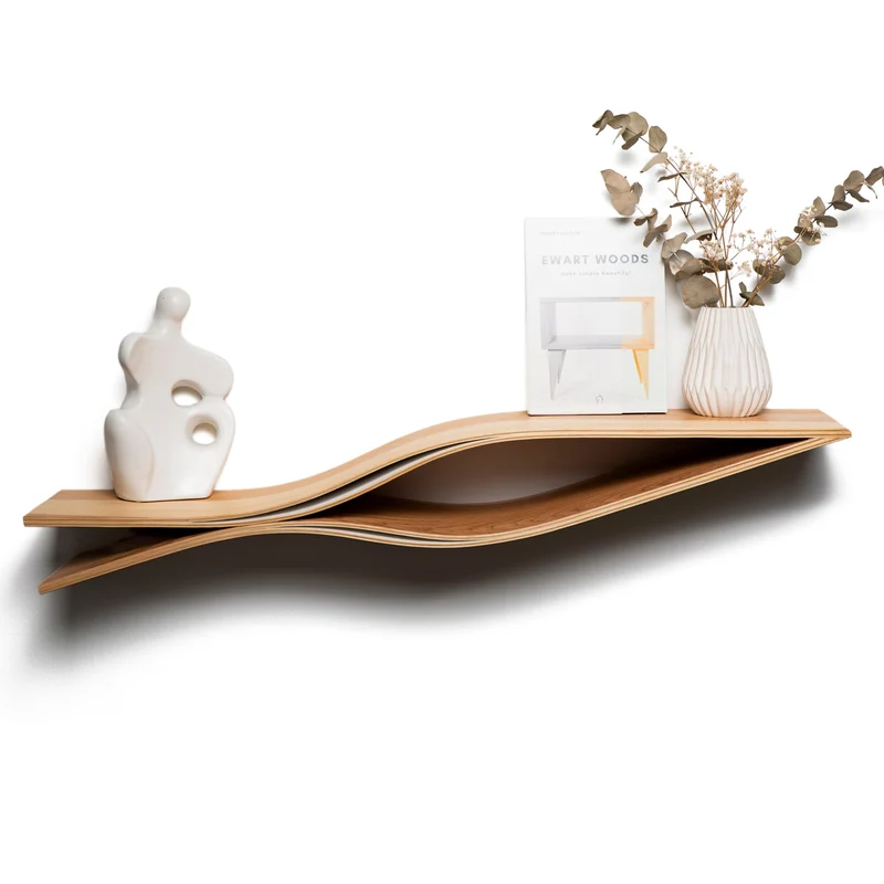 Wooden Floating Wall Shelf - Fish