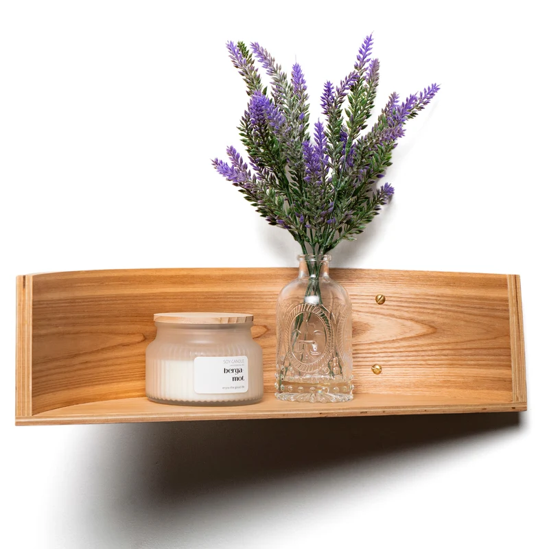 Floating Wall Shelf from Wood - Pie