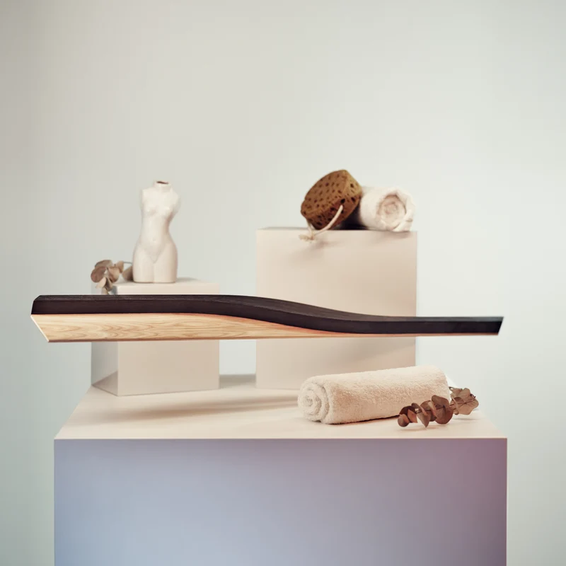 Towel Holder Wave with Shelf