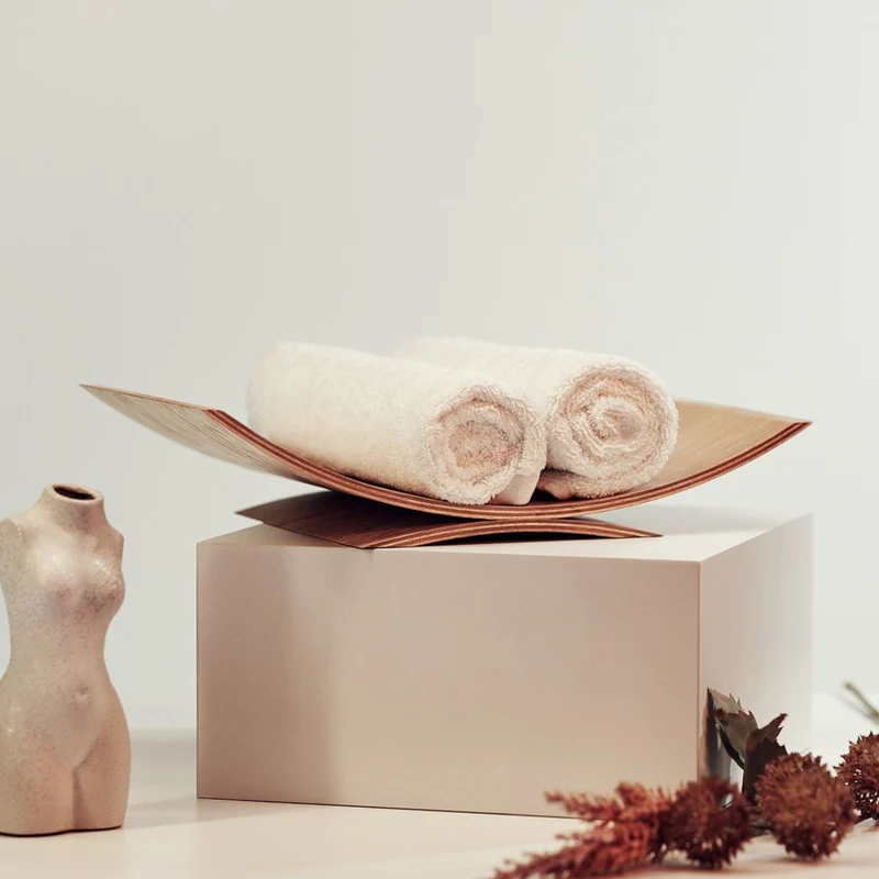 Rolled Towel Holder from Wood