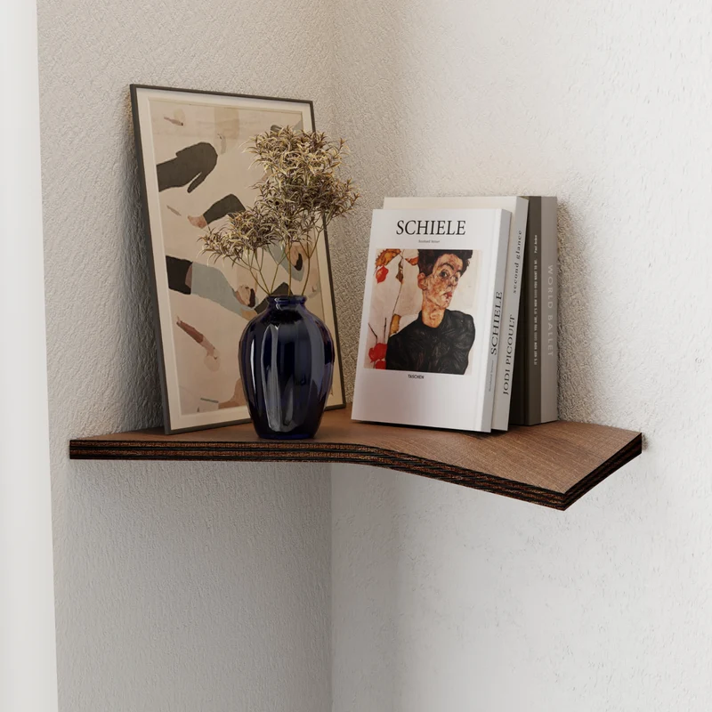 Wood Corner Shelf - Edge