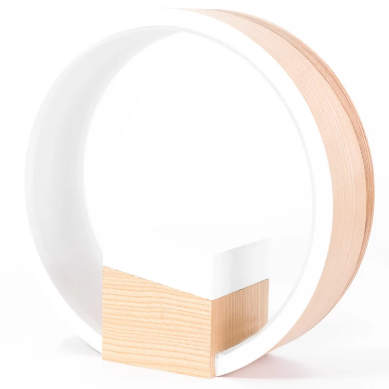 Wood Bedside Lamp Round ECLIPSE