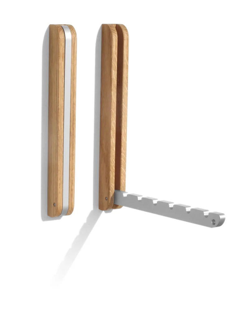 Side by Side Wandhaken Holz / Aluminium