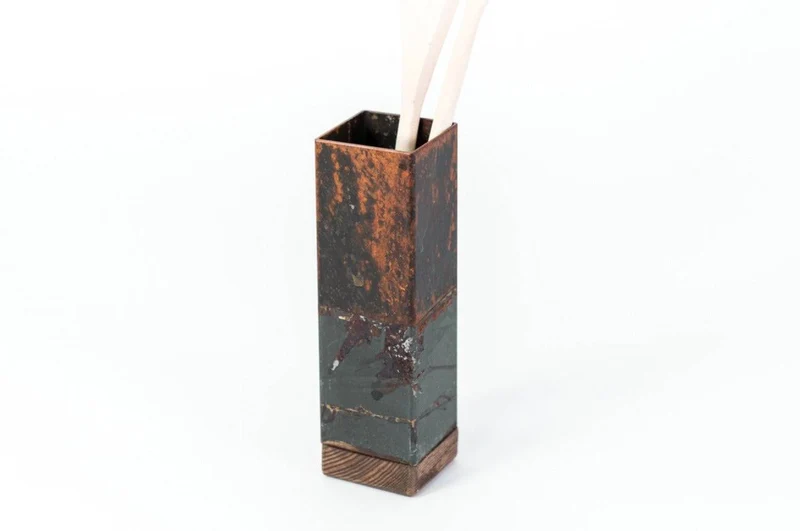 Kitchen Utensil Holder, Kitchen Tableware Organizer (Rusted)