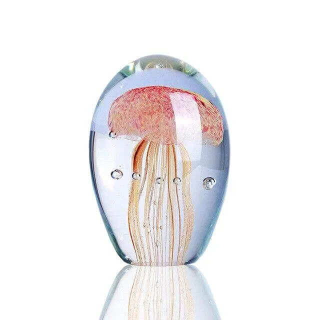 Jellyfish Hand Blown Glass Art Collectible