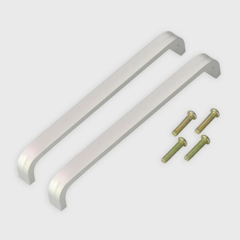 Möbelgriffe - 2er-Set - Aluminium - Silbern