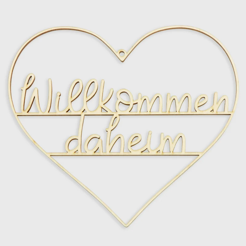 Türkranz aus Holz - Willkommen Daheim