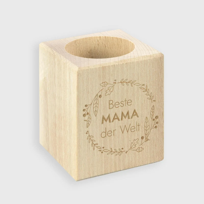 Teelichthalter mit Gravur - Beste Mama der Welt - Unpersonalisiert