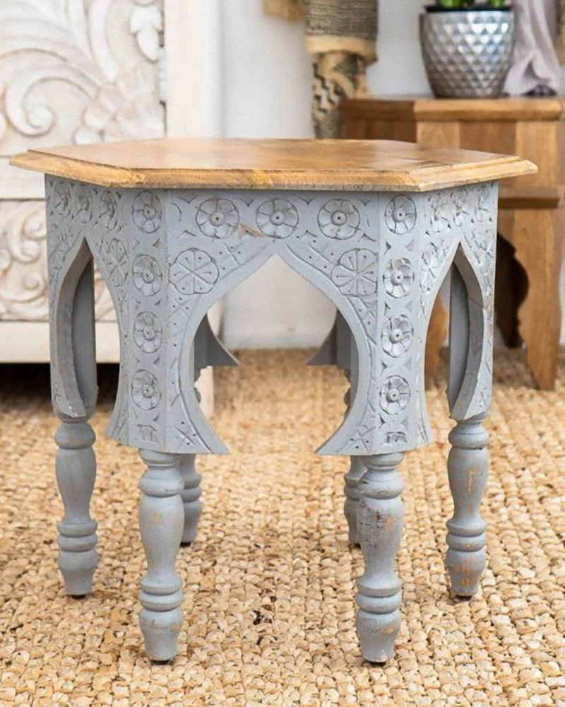 Beistelltisch AKOLA Shabby Tisch Holz Mango