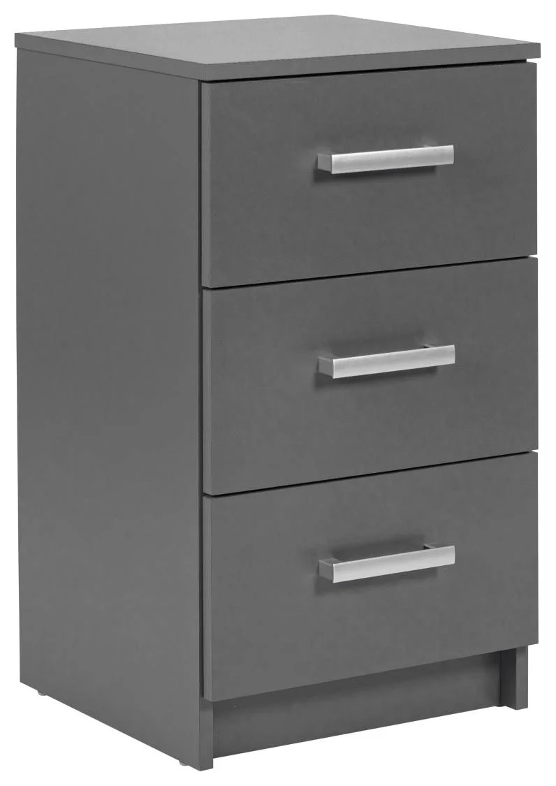Kommode ELENZIO 3 Graphit Grau mit 3 Schubladen