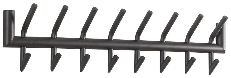 Garderobe Wandgarderobe MATT 36, 2x 8 Haken, Grau pulverbeschichtet