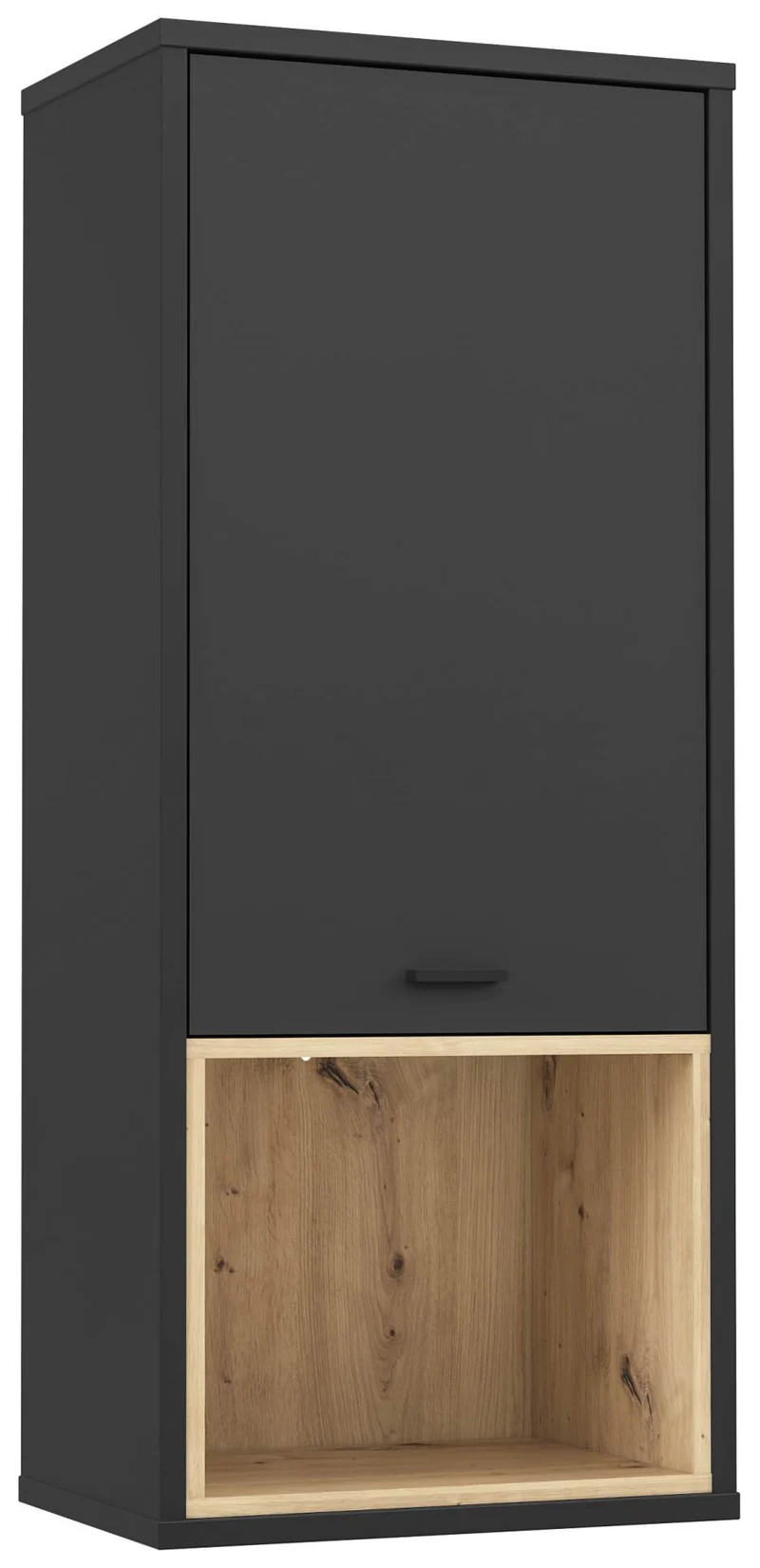 Hängeschrank Regal DECYMA Optik Schwarz/ Artisan Eiche von Forte