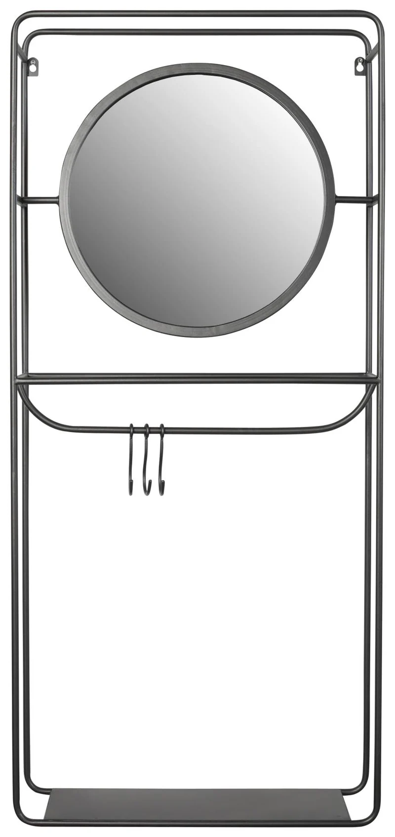 Garderobenspiegel Wandspiegel DUCO Metall mit Ablage