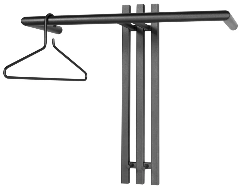 Wandgarderobe SENZA 1 Stahl Schwarz Garderobenhalter, Spinder Design