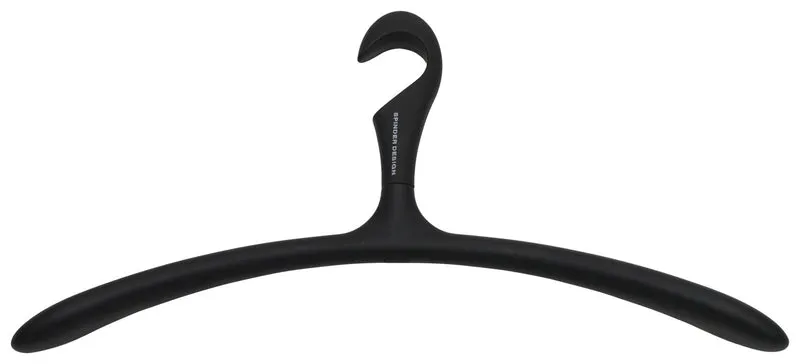 Kleiderbügel ARX Schwarz 5er Set, rutschhemmende Beschichtung von Spinder