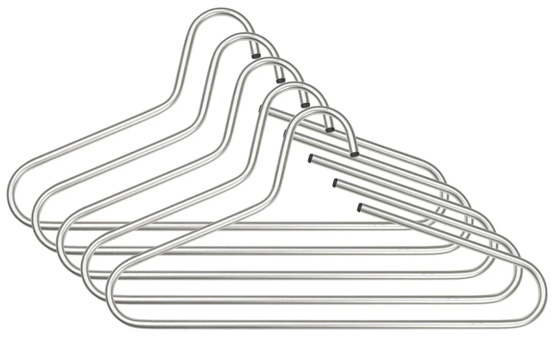 Kleiderbügel Victorie Nickel 5er Set, Stahl Nickelfarbig, von Spinder
