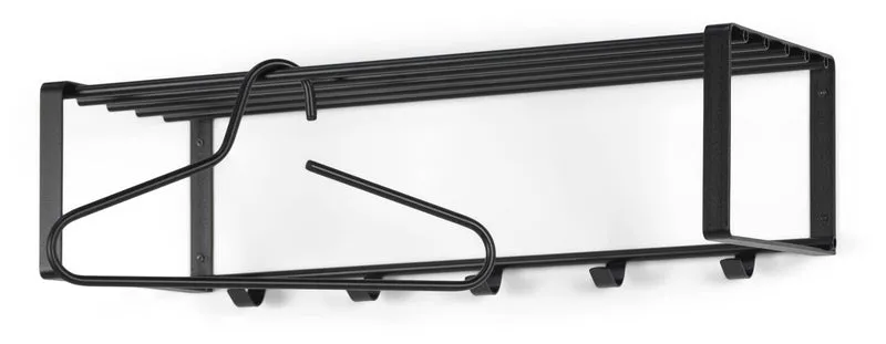 Wandgarderobe Rex 2 Schwarz pulverbeschichtet Garderobe von Spinder