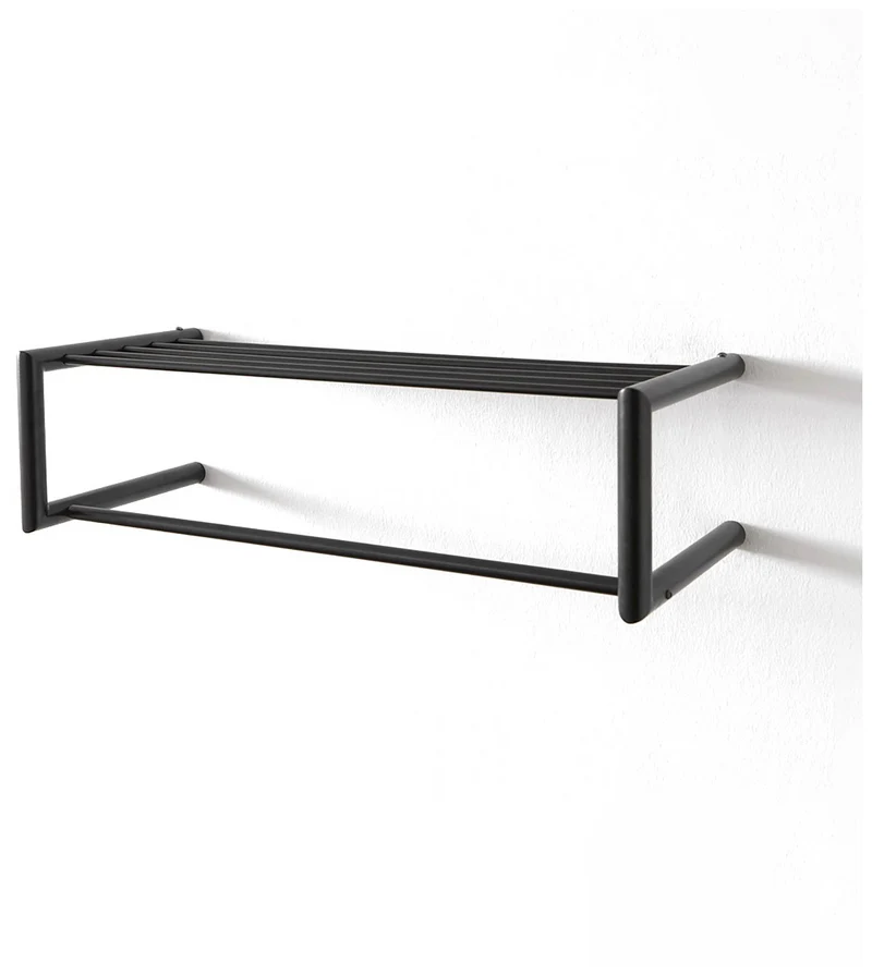 Wandgarderobe Smooth Stahlrohr Schwarz pulverbeschichtet, von Spinder