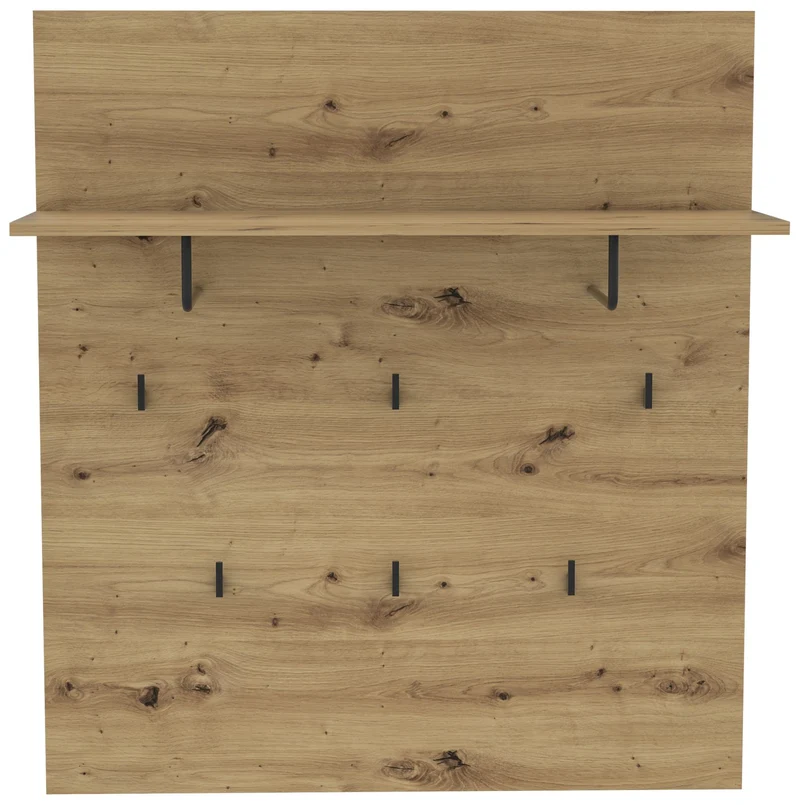Garderobenpaneel TRONDHEIM mit 6 Haken Artisan Eiche Optik, von Forte