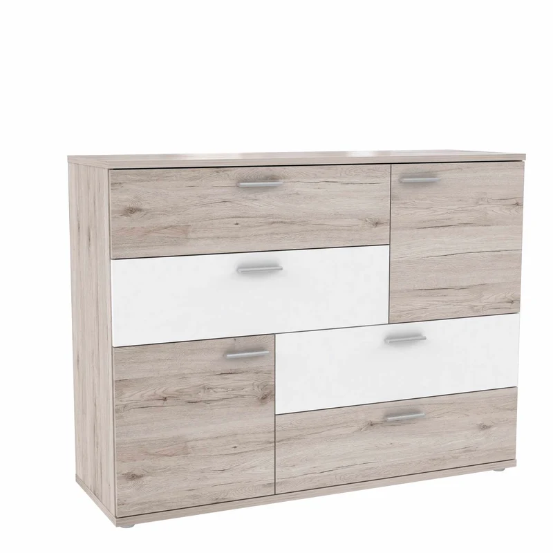 Kommode Sideboard SKIVE Optik: Sandeiche / Weiß von Forte