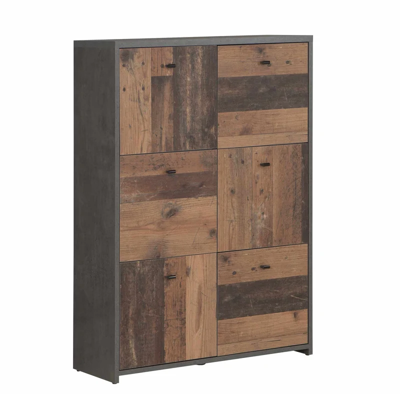 Kommode BEST CHEST K321 mit 6 Türen Optik: Old Wood Vintage von Forte