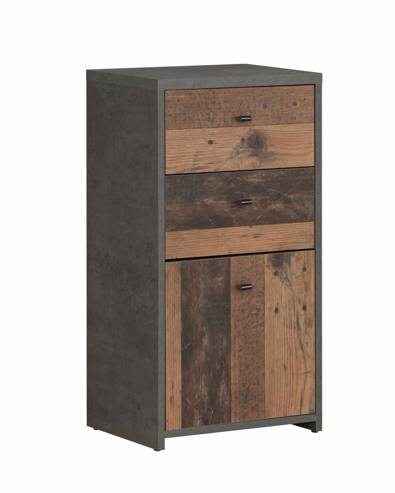 Kommode BEST CHEST K211 in Old Wood Vintage und Betonoptik von Forte