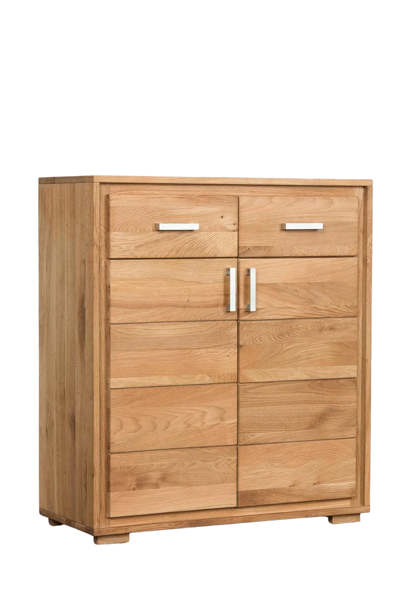 Kommode Wildeiche Massivholz geölt, 91 cm breit, Basel