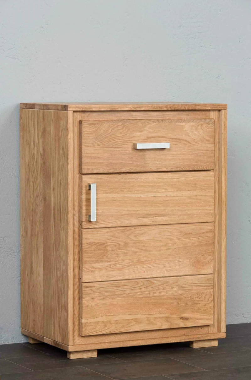 Sideboard Anrichte 1-türig Wildeiche Massivholz geölt, Basel