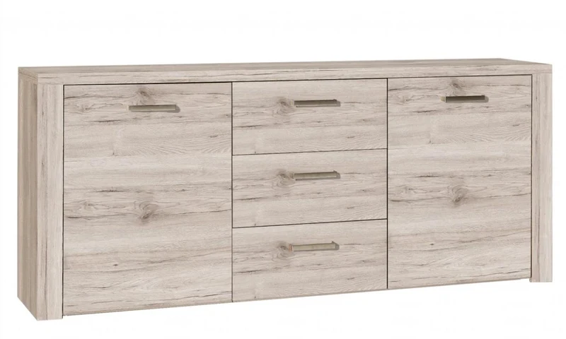 Sideboard PORTLAND 2 Türen, 3 Schubladen, Sandeiche Optik, von Forte