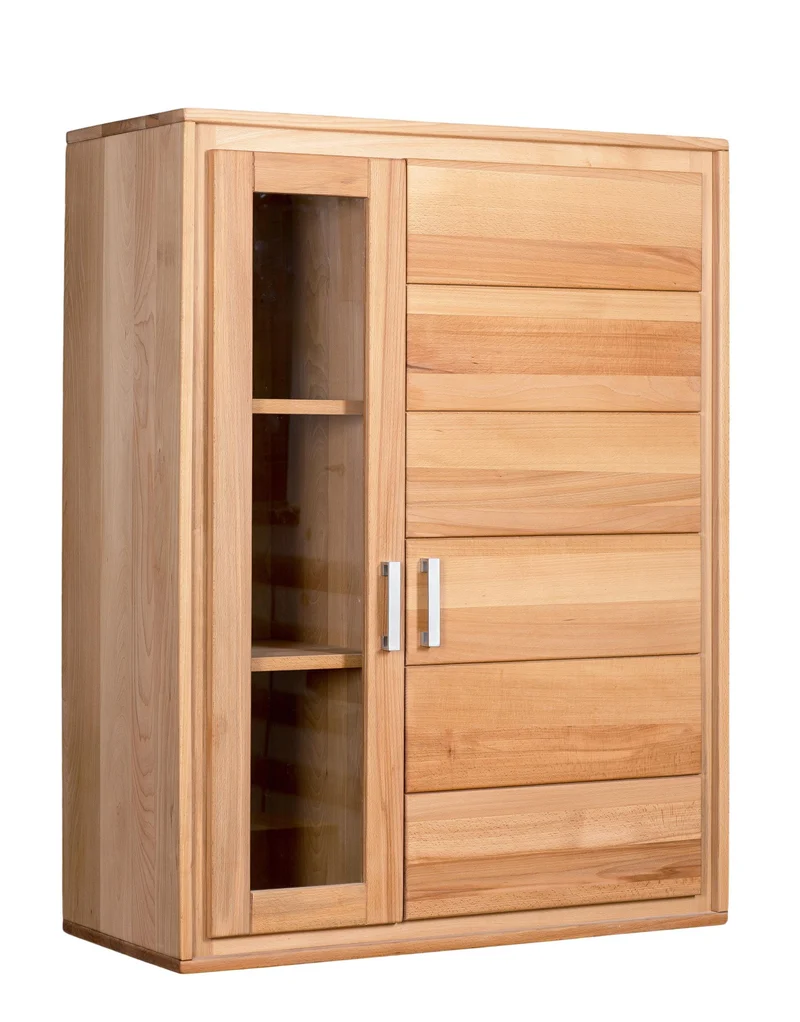Hängevitrine 2-türig Kernbuche Massivholz geölt, Genf