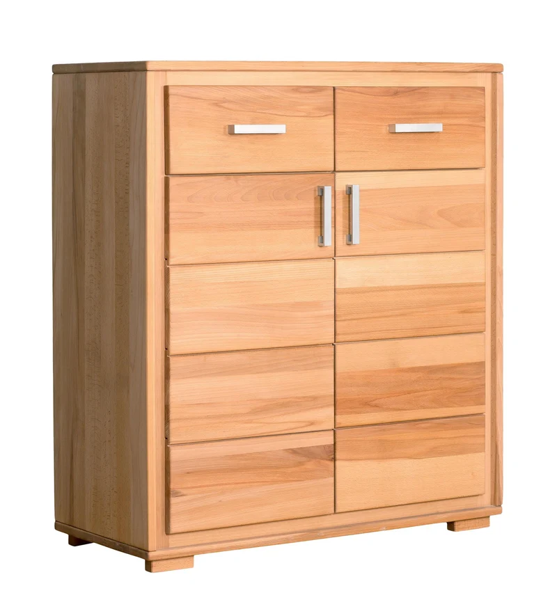 Kommode Kernbuche massiv geölt, 91 cm breit, Genf