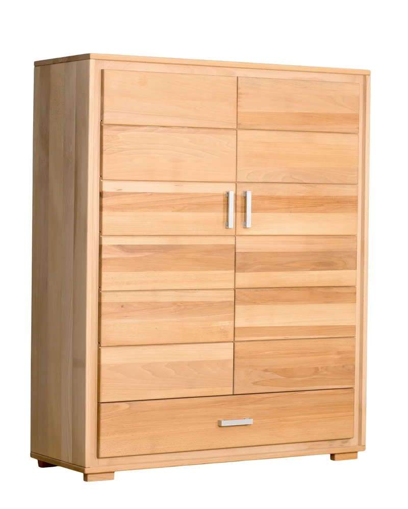 Highboard Vertiko 2-türig Kernbuche Massivholz geölt, Genf