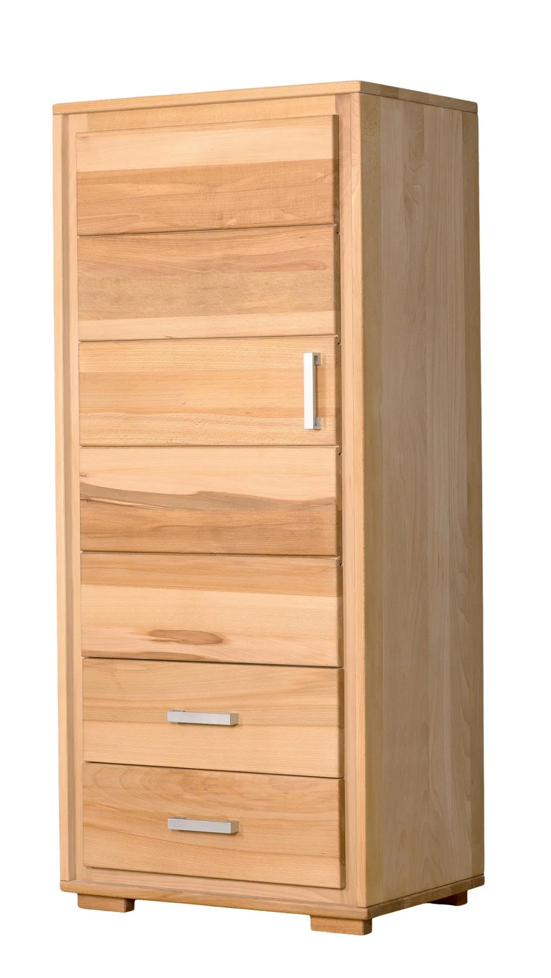 Schrank 1-türig links Kernbuche Massivholz geölt, Genf