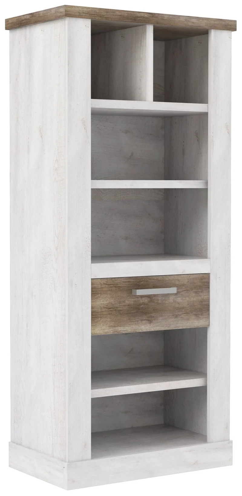 Regal DURO Bücherregal 1 Schublade - Optik: Pinie weiß antik