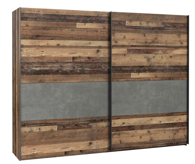 Schwebtürenschrank CLIF 270cm Optik: Old Wood Vintage von Forte