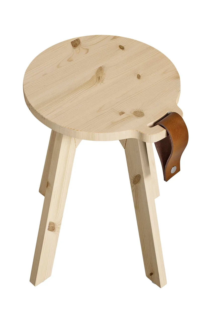 Hocker Beistelltisch COUNTRY Kiefer massiv Natur lackiert von Karup