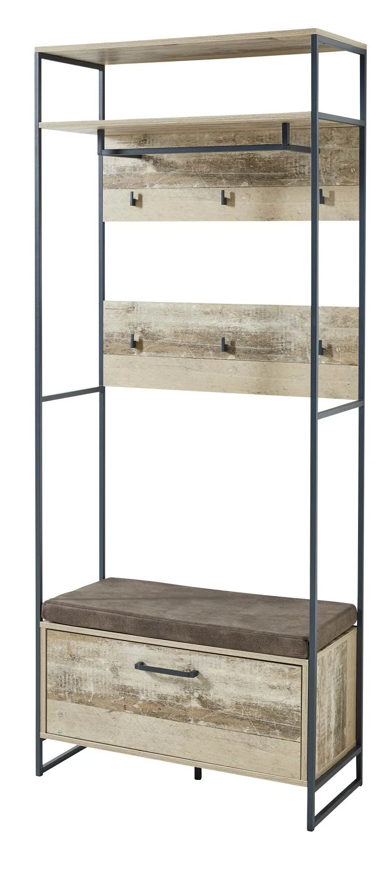 Bankregal Garderobe ROOF - Vintage Style - inkl. Kissen