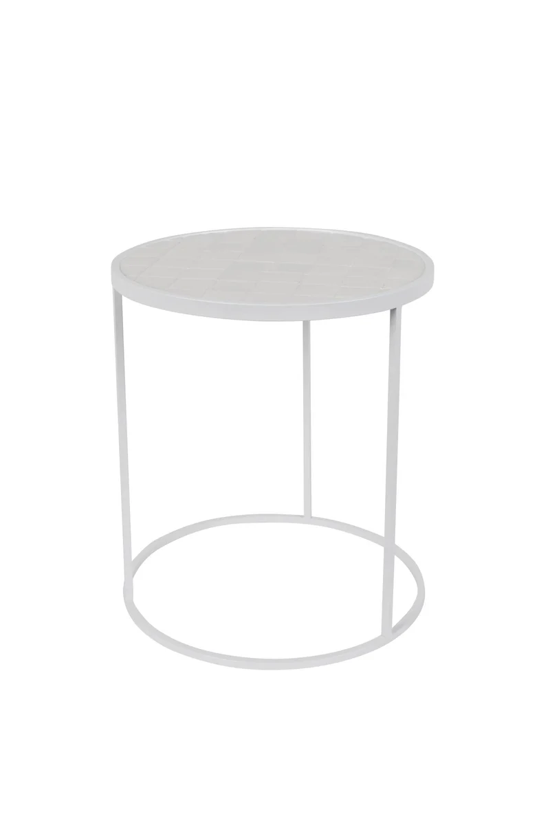 Beistelltisch GLAZED WHITE von ZUIVER