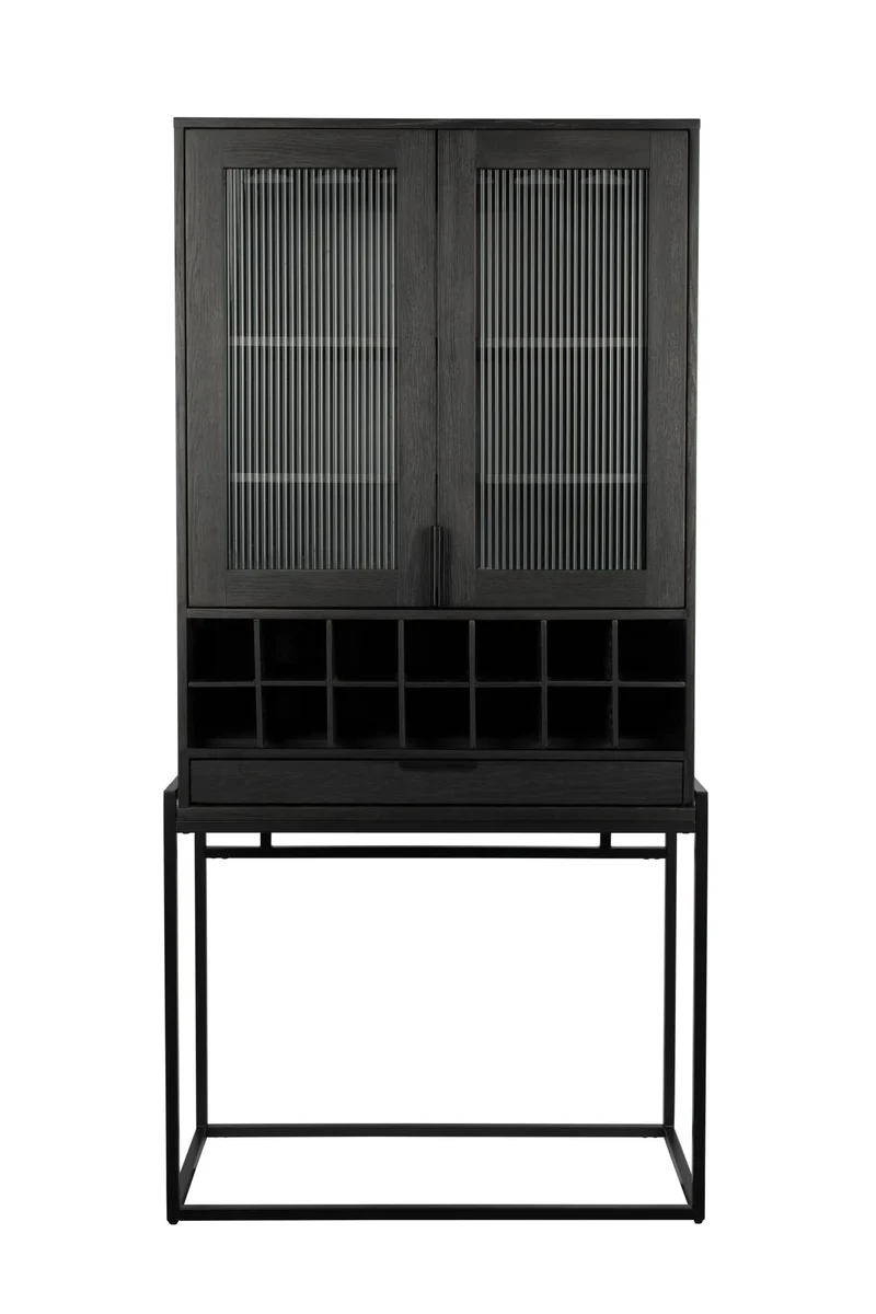 Buffetschrank Weinschrank TRAVIS BLACK OAK von ZUIVER